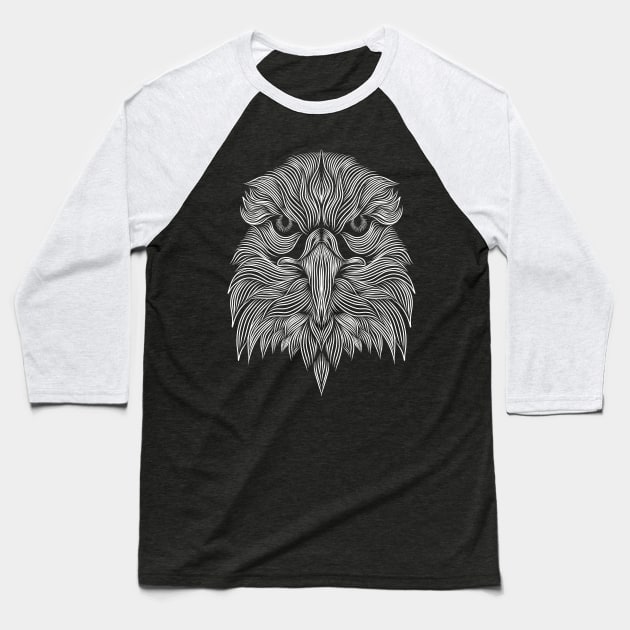 eagle silhouette Baseball T-Shirt by mantaplaaa